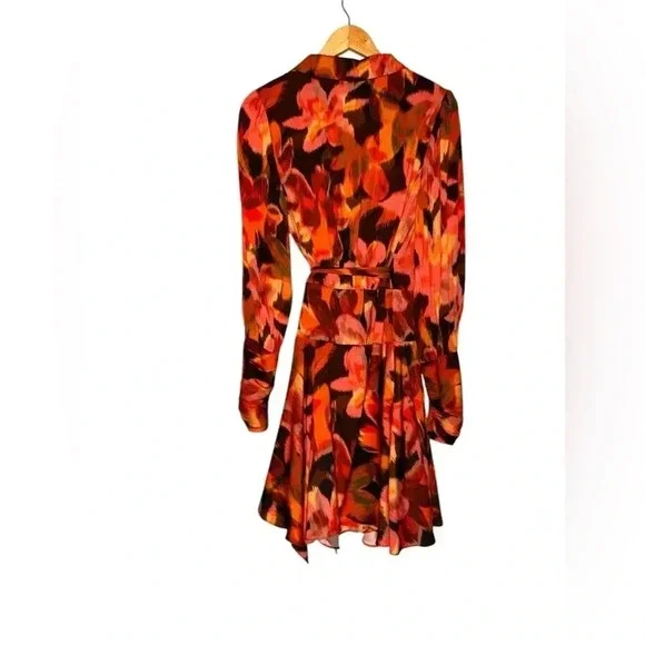 Tart Glenna Poly Satin Dress, Bromeliad Ikat, Size M - Picture 2 of 14